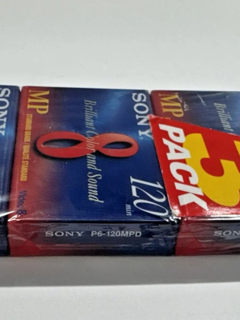 SONY Video 8 MP 120 min 8mm Standard Grade P6-120MP Tapes 3 Pack NEW SHIPS FREE